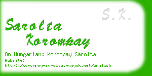 sarolta korompay business card